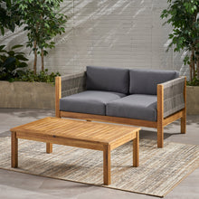 Carregar imagem no visualizador da galeria, LAUREL Outdoor 4 Seater Chat Set_LOVESEAT &amp; COFFEE TABLE &amp; CLUB CHAIR
