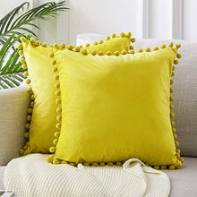 Load image into Gallery viewer, Velvet Pom Pom Cushion Covers
