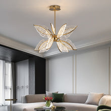 Load image into Gallery viewer, Modern Gold Butterfly Wing LED Chandelier- Contemporary Touch
