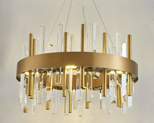 Cargar imagen en el visor de la galería, MIRODEMI® Celle Ligure | Royal Gold/Titanium Black Crystal Chandelier | S2024S
