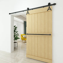 Cargar imagen en el visor de la galería, Non-Bypass Sliding Barn Door Hardware Kit - Eiffel Design Roller
