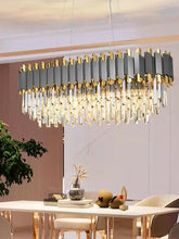 Load image into Gallery viewer, MIRODEMI® Creative Drum Gold/Black Crystal Hanging Lighting For Living Room, Dining Room
