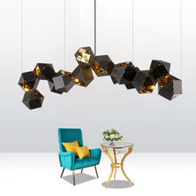 Cargar imagen en el visor de la galería, Nordic Modern Luxury Black Wrought Iron Chandeliers Retro Pendants
