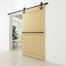 Cargar imagen en el visor de la galería, Non-Bypass Sliding Barn Door Hardware Kit - Anchor Design Roller
