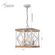 Load image into Gallery viewer, 4-Light Farmhouse White Pendant Lighting
