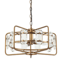 Load image into Gallery viewer, 4-Light Golden or Black Modern Crystal Pendant Light
