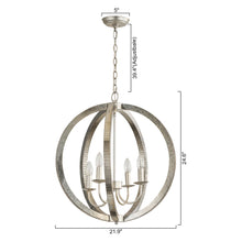 Carregar imagem no visualizador da galeria, 4-Light Satin Nickel Modern Iron Chandelier Industrial Classic Ceiling Pendant Lights
