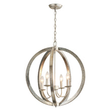 Load image into Gallery viewer, 4-Light Satin Nickel Modern Iron Chandelier Industrial Classic Ceiling Pendant Lights
