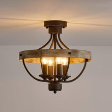 Load image into Gallery viewer, 4-Light Industrial Ceiling Light
