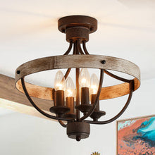 Load image into Gallery viewer, 4-Light Industrial Ceiling Light
