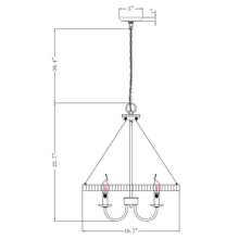 Load image into Gallery viewer, 4-Light Iron Modern Pendant Lighting with Acrylic Lens
