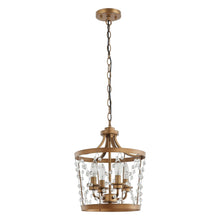 Load image into Gallery viewer, 4-Light Rustic Saddlebrown Pendant Lighting
