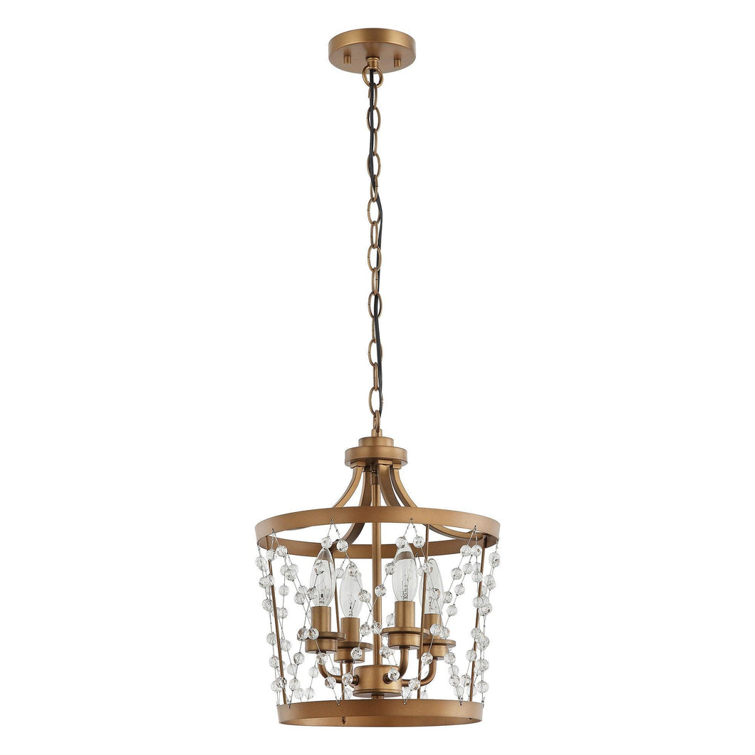 4-Light Rustic Saddlebrown Pendant Lighting