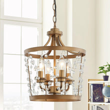 Load image into Gallery viewer, 4-Light Rustic Saddlebrown Pendant Lighting
