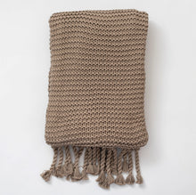 Carregar imagem no visualizador da galeria, Ozarke Organic Cotton Comfy Knit Throw Blanket Extra Large 54 x 72 inches
