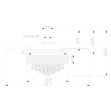 Load image into Gallery viewer, 42&quot; Broxburne Modern Chrome Downrod Mount Crystal Ceiling Fan with Lighting and Remote Control
