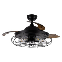 Cargar imagen en el visor de la galería, 42&quot; Industrial Downrod Mount Ceiling Fan with Lighting and Remote Control
