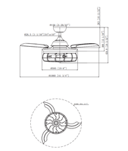 Carregar imagem no visualizador da galeria, 42&quot; Industrial Downrod Mount Ceiling Fan with Lighting and Remote Control
