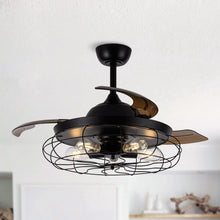 Cargar imagen en el visor de la galería, 42&quot; Industrial Downrod Mount Ceiling Fan with Lighting and Remote Control
