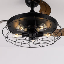 Cargar imagen en el visor de la galería, 42&quot; Industrial Downrod Mount Ceiling Fan with Lighting and Remote Control
