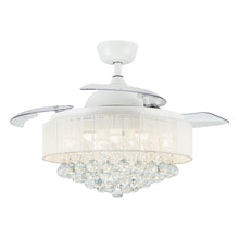 Cargar imagen en el visor de la galería, 42&quot; Modern Downrod Mount Crystal Ceiling Fan with Lighting and Remote Control
