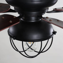 Load image into Gallery viewer, 42&quot; Traditional Flush Mount Reversible Ceiling Fan with Lighting and Remote Control
