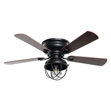 Load image into Gallery viewer, 42&quot; Traditional Flush Mount Reversible Ceiling Fan with Lighting and Remote Control
