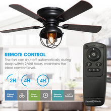 Carregar imagem no visualizador da galeria, 42&quot; Traditional Flush Mount Reversible Ceiling Fan with Lighting and Remote Control
