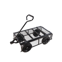 Load image into Gallery viewer, (Black solid wheels wagon cart) Solid wheels Tools cart Wagon Cart Garden cart trucks make it easier to transport firewood
