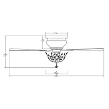 Load image into Gallery viewer, 48&quot; Aitutaki Modern Chrome Flush Mount Reversible Crystal Ceiling Fan with Lighting and Remote Control
