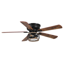 Cargar imagen en el visor de la galería, 48&quot;Antwerp Farmhouse Flush Mount Reversible Ceiling Fan with Lighting and Remote Control
