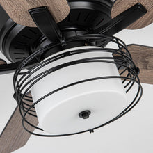 Load image into Gallery viewer, 48&quot; Athens Industrial Flush Mount Reversible Ceiling Fan with Lighting and Remote Control
