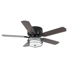 Load image into Gallery viewer, 48&quot; Athens Industrial Flush Mount Reversible Ceiling Fan with Lighting and Remote Control
