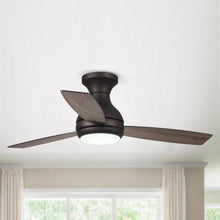 Load image into Gallery viewer, 48&quot; Beckette Farmhouse Flush Mount Reversible Ceiling Fan with Lighting and Remote Control
