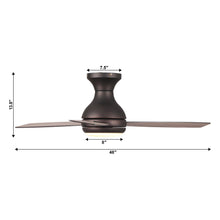 Carregar imagem no visualizador da galeria, 48&quot; Beckette Farmhouse Flush Mount Reversible Ceiling Fan with Lighting and Remote Control
