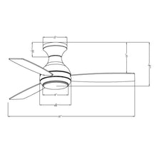 Load image into Gallery viewer, 48&quot; Beckette Farmhouse Flush Mount Reversible Ceiling Fan with Lighting and Remote Control
