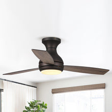 Load image into Gallery viewer, 48&quot; Beckette Farmhouse Flush Mount Reversible Ceiling Fan with Lighting and Remote Control
