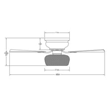 Cargar imagen en el visor de la galería, 48&quot; Bologna Farmhouse Flush Mount Reversible Ceiling Fan with Lighting and Remote Control
