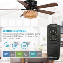 Load image into Gallery viewer, 48&quot; Bologna Farmhouse Flush Mount Reversible Ceiling Fan with Lighting and Remote Control
