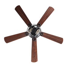 Load image into Gallery viewer, 48&quot; Ummuhan Industrial Flush Mount Reversible Ceiling Fan with Lighting and Remote Control
