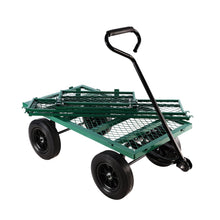 Load image into Gallery viewer, (Green solid wheels wagon cart) Solid wheels Tools cart Wagon Cart Garden cart trucks make it easier to transport firewood
