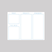 Load image into Gallery viewer, Agenda Organizer Minimalistic     Dry Erase  -   Removable     Adhesive Decal
