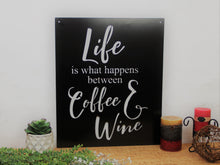 Carregar imagem no visualizador da galeria, Coffee and Wine Metal Word Sign
