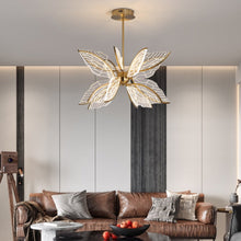 Load image into Gallery viewer, Modern Gold Butterfly Wing LED Chandelier- Contemporary Touch
