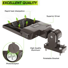 Load image into Gallery viewer, 200W LED Shoebox Pole Lights - 5000K, 31,348 Lumens, AC 100-277V, with Built In Photocell Sensor
