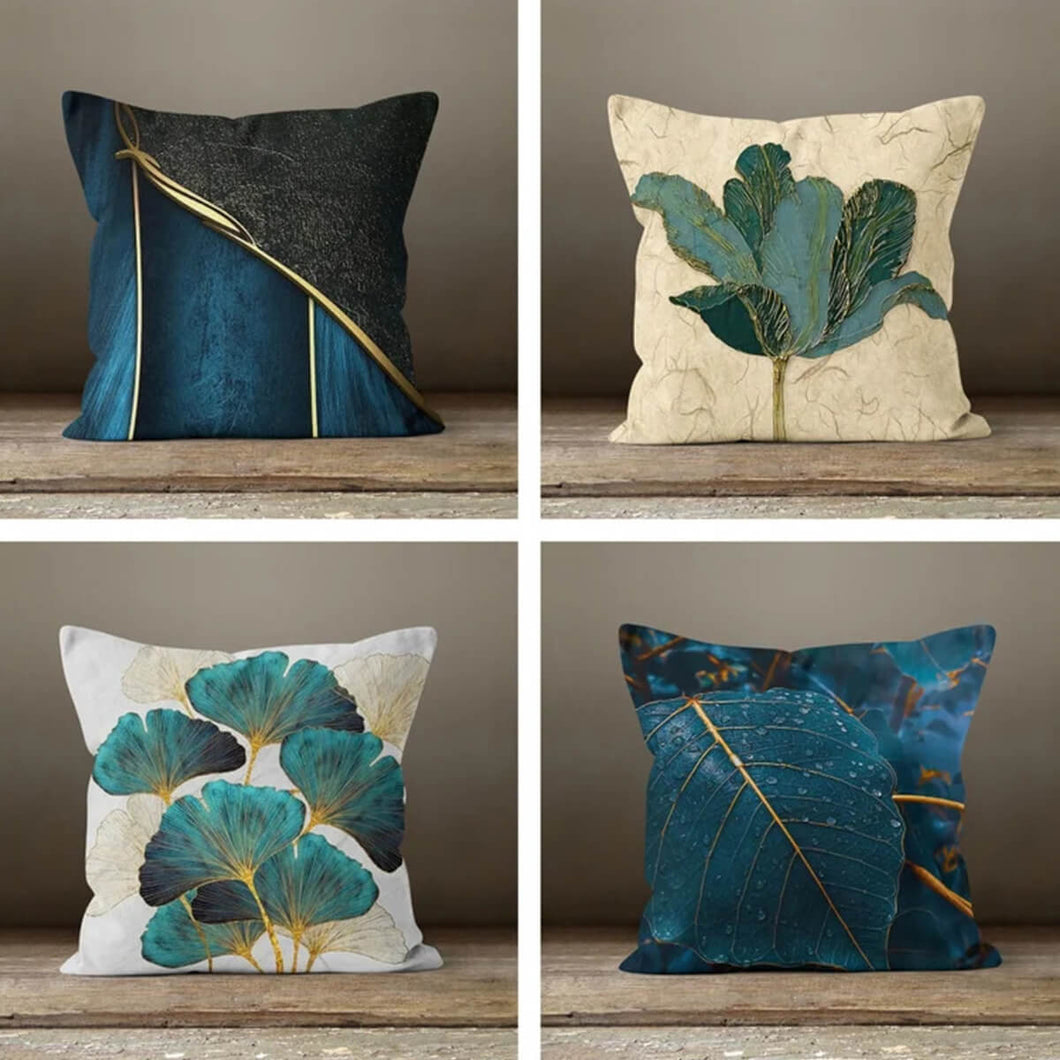 Emerald Leaf Cushion Cover