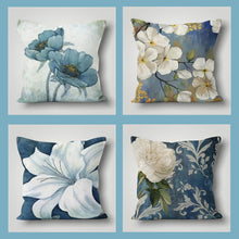 Carregar imagem no visualizador da galeria, Grey Flower Cushion Cover
