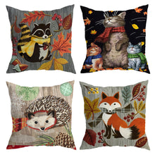 Load image into Gallery viewer, Fall Animals Cushion Covers
