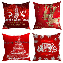 Load image into Gallery viewer, Red Christmas Cushion Covers
