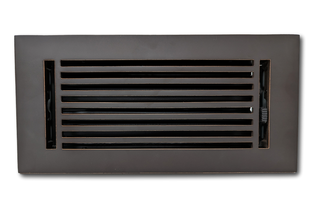 Cast Aluminum Linear Bar Vent Covers - Oxidized Bronze